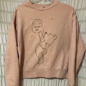 Pooh bear women’s Crewneck - blush pink